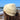 Close up of the wool watch cap from behind being worn by a woman at the beach