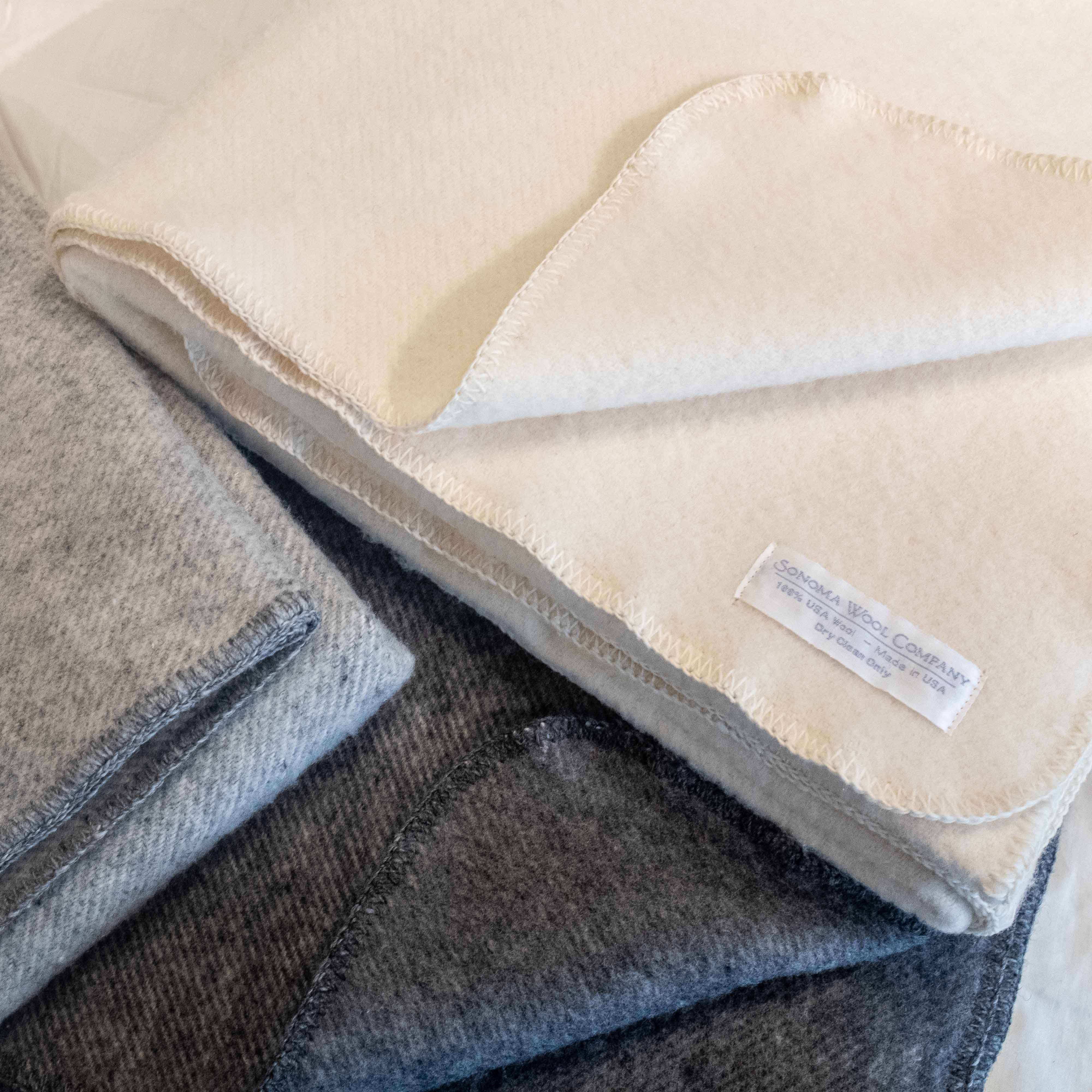 bugaboo wool blanket Classic Woven Wool Blanket Gray / Throw (45" x 72")