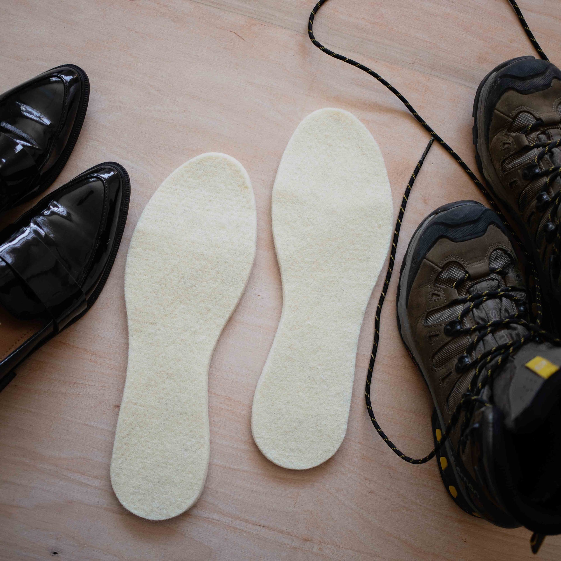 Wool Shoe Insoles Thin -- 4mm